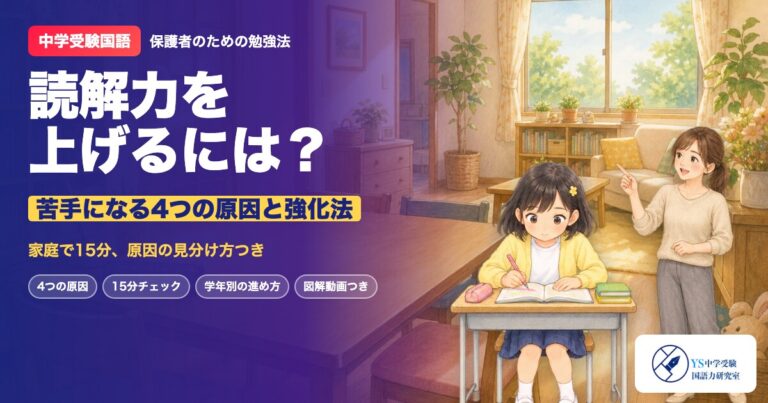 中学受験国語の読解力を上げるには？苦手になる4つの原因と強化法