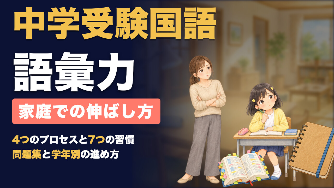 中学受験国語 語彙力を家庭で伸ばす方法のYouTube解説動画
